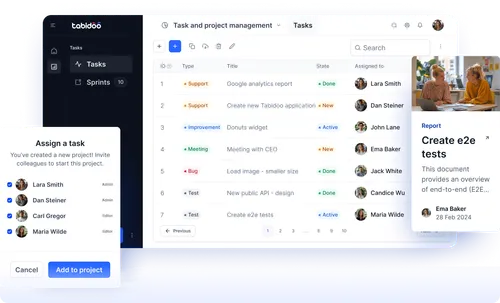 Náhled aplikace Tabidoo Task management