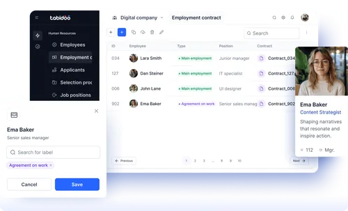 Náhled aplikace Tabidoo Digitální firma