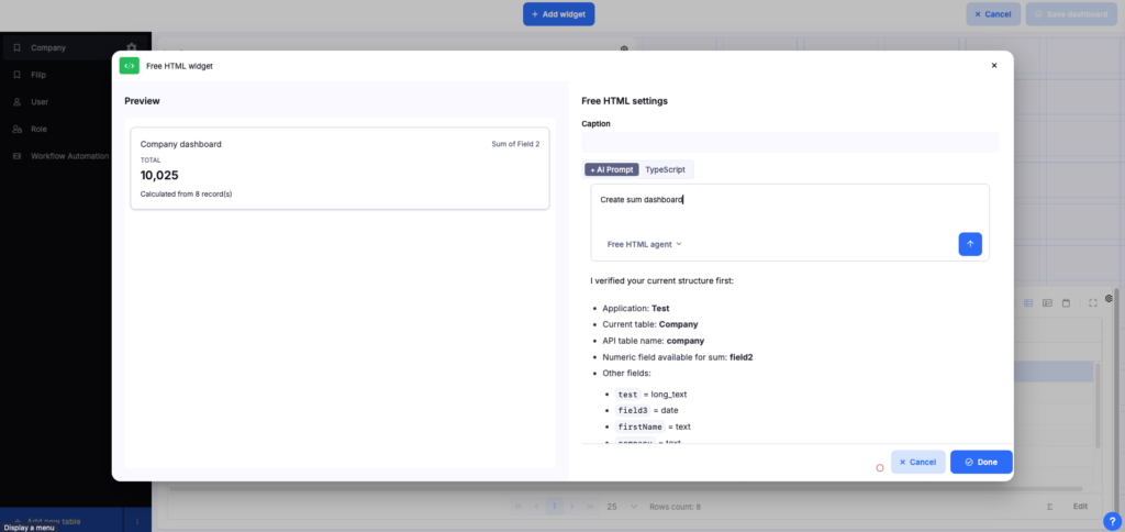 A new way to build widgets in Tabidoo is here
