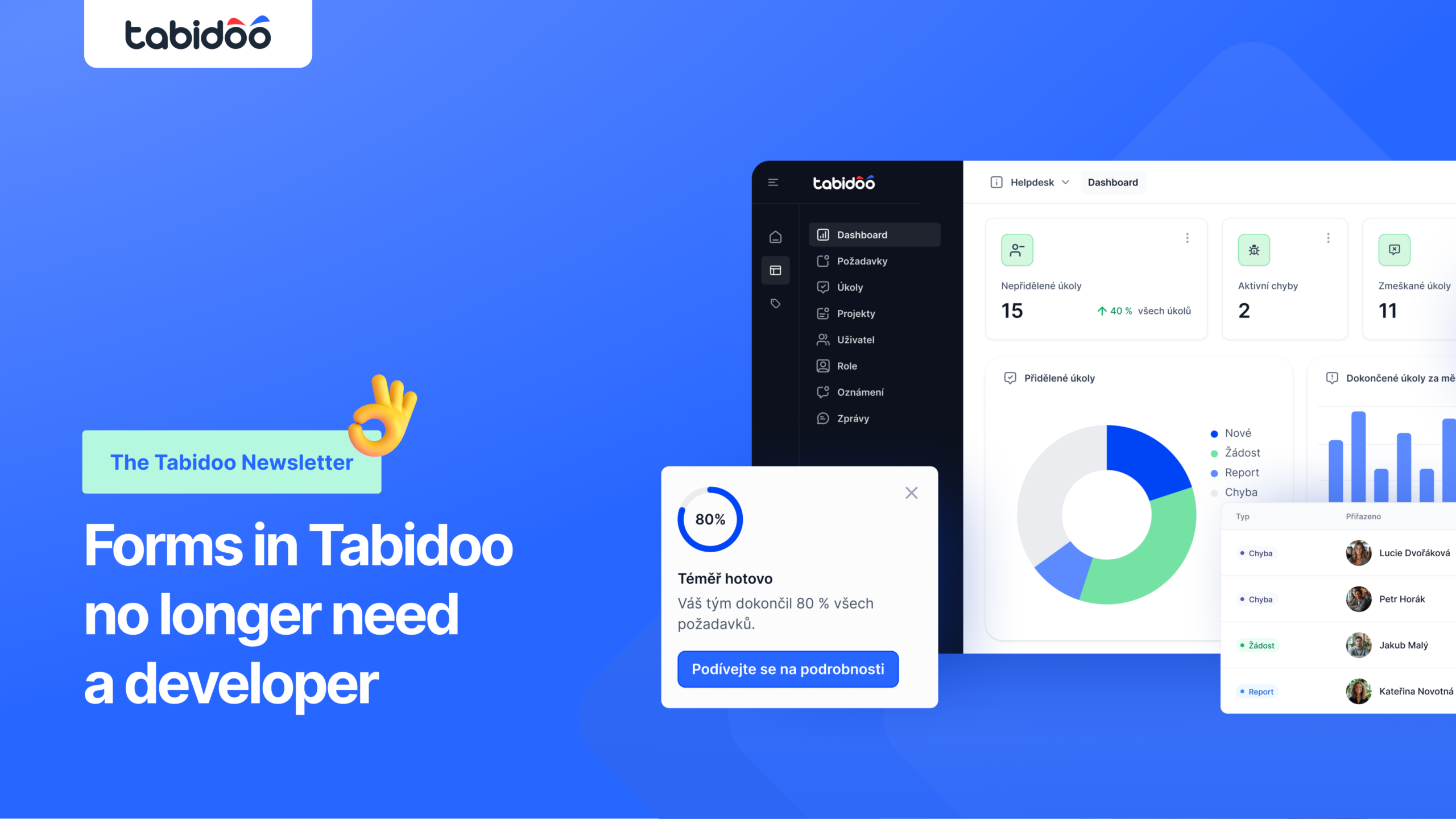 Forms in Tabidoo no longer need a developer