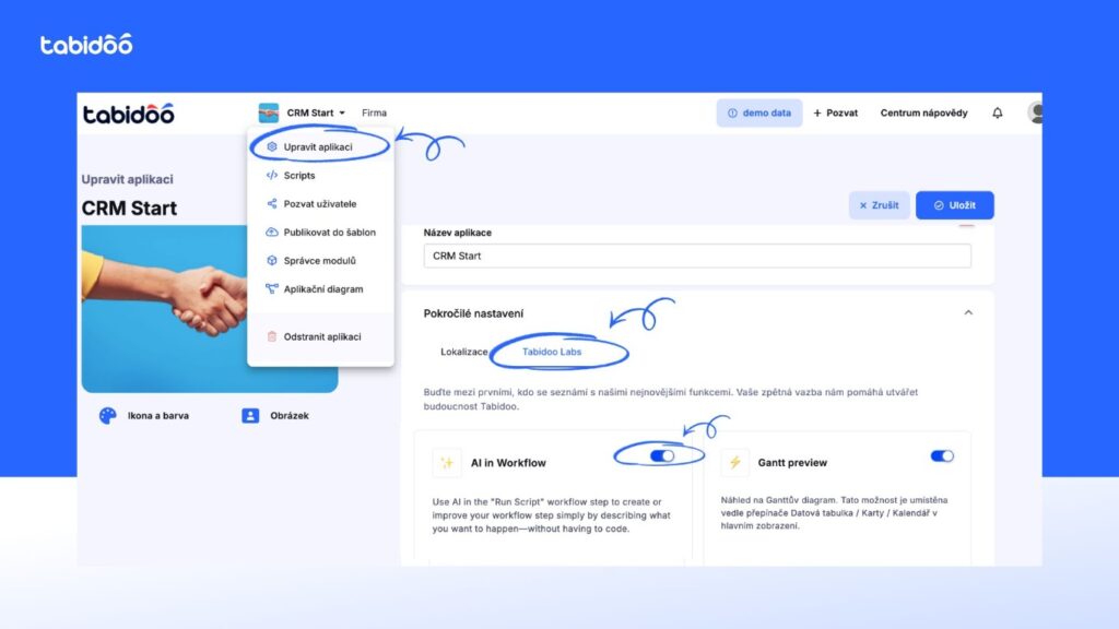 Už nemusíte přemýšlet jako programátor! Tabidoo parťák nově pomáhá i s workflow